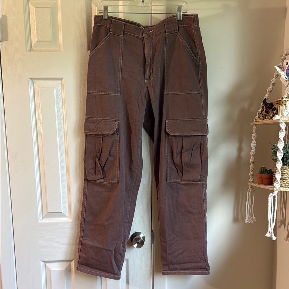 Garage Women's Brown Wide Leg Cargo Pants